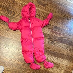 Cozy Pink Kids One Piece Snowsuit